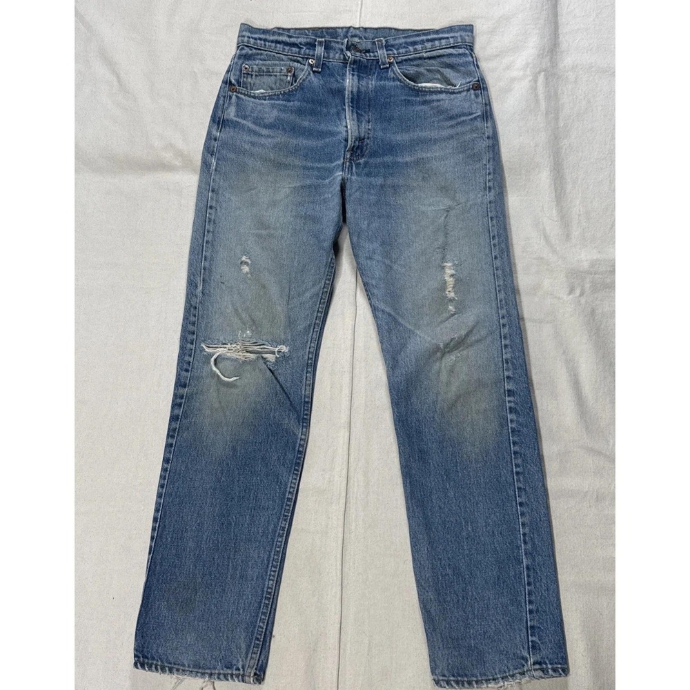 Vintage Levis 501 Jeans Men's 32x30 Blue Made In USA 80s Distressed 1989